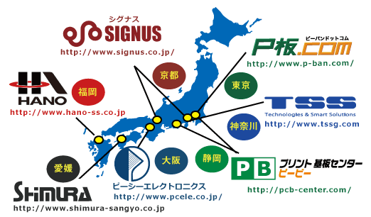 CADLUS PCBで製造できる基板工場